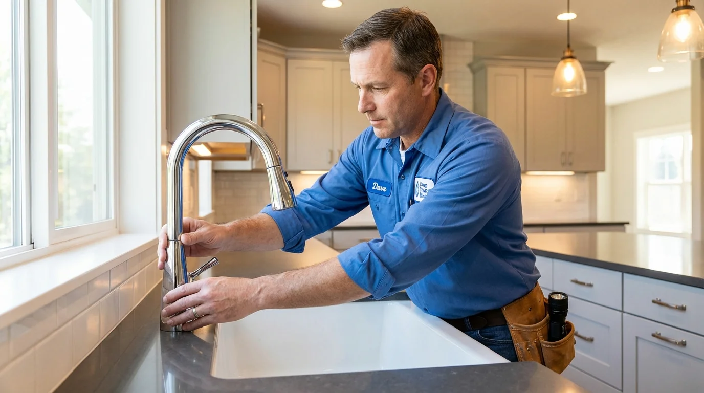 Kitchen faucet installation by Johns Plumbing LLC in Mountain Lake